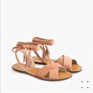 J. Crew Lace Up Suede Sandal